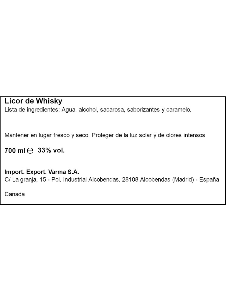 Licor Fireball Cinnamon Whisky - Etiqueta deteriorada