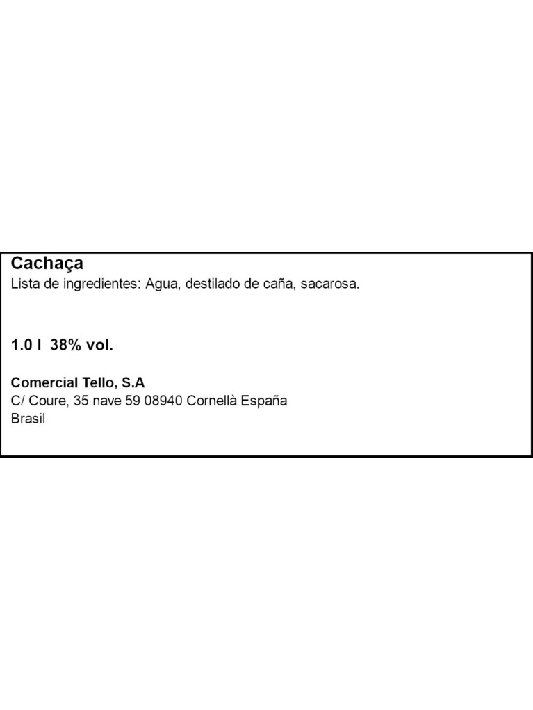 Licor Cachaza oro