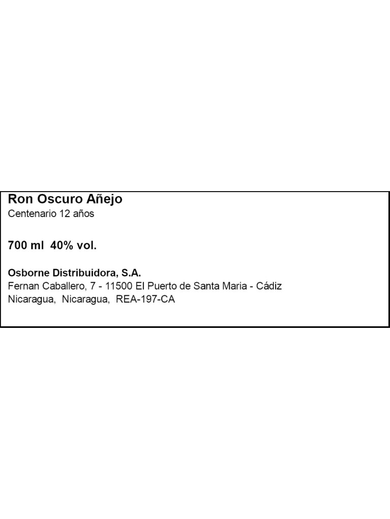 Ron Flor Caña 12 Años 