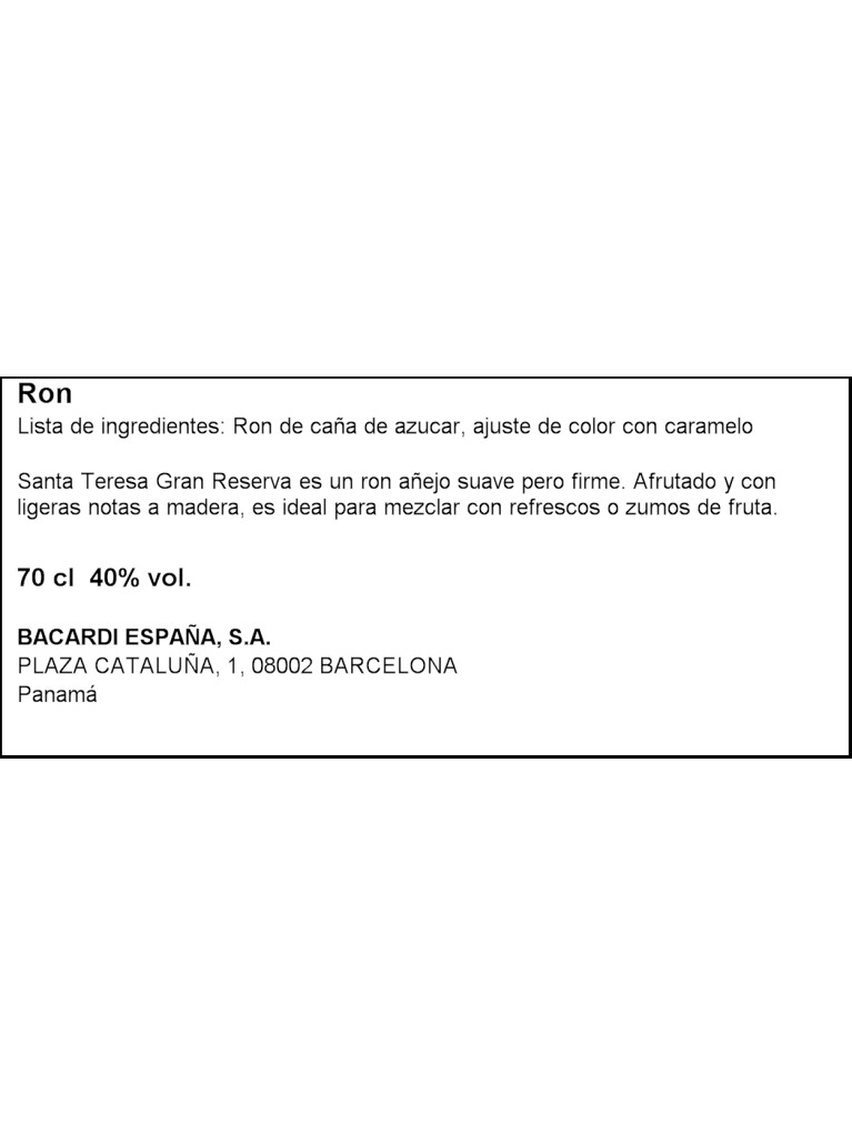 Ron Pack Santa Teresa Gran Reserva 70cl + Coca Cola 1,25cl