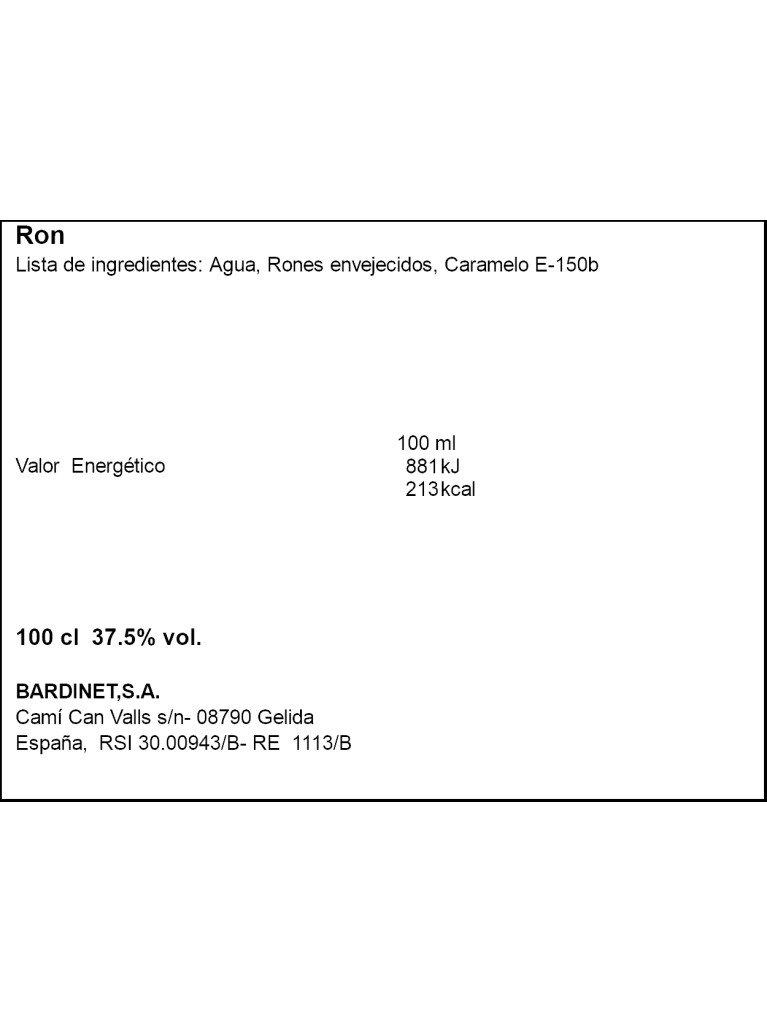 Ron Negrita 1L 