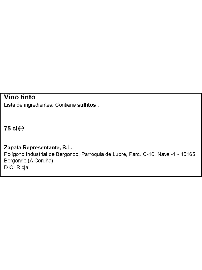 El Coto Crianza - Etiqueta deteriorada