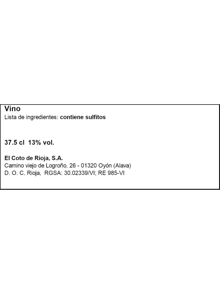 El Coto 50cl
