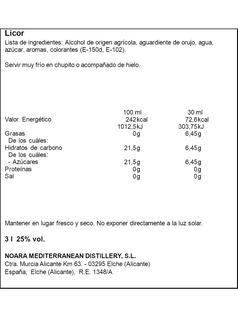 Licor Orujo Hierbas Quemeira
