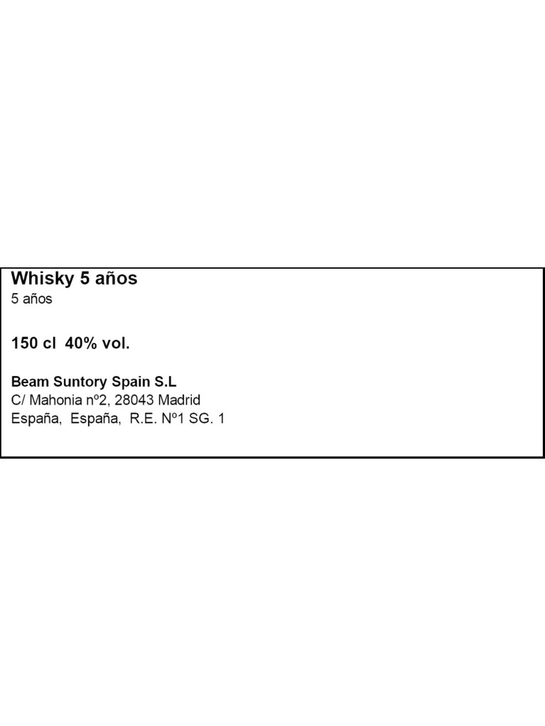 Whisky DYC 5 Años 1,5L