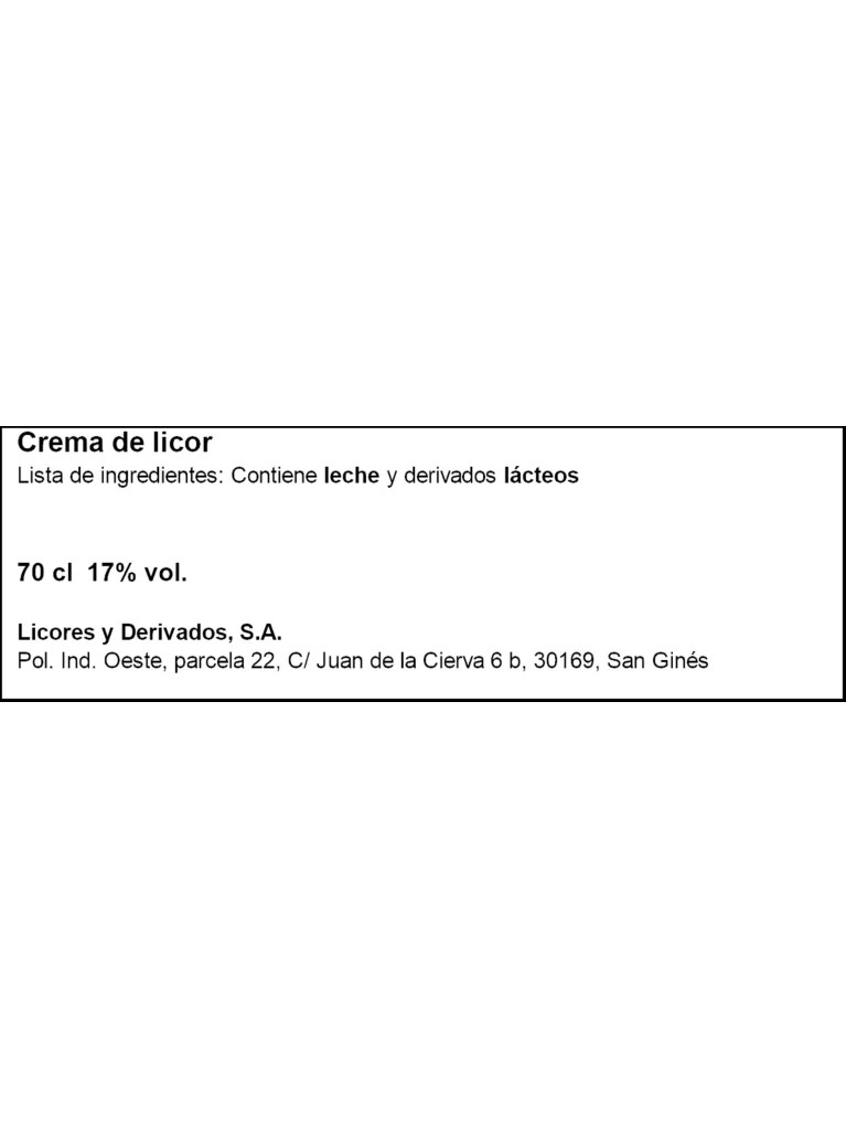Licor Crema Whisky Reythor 70cl