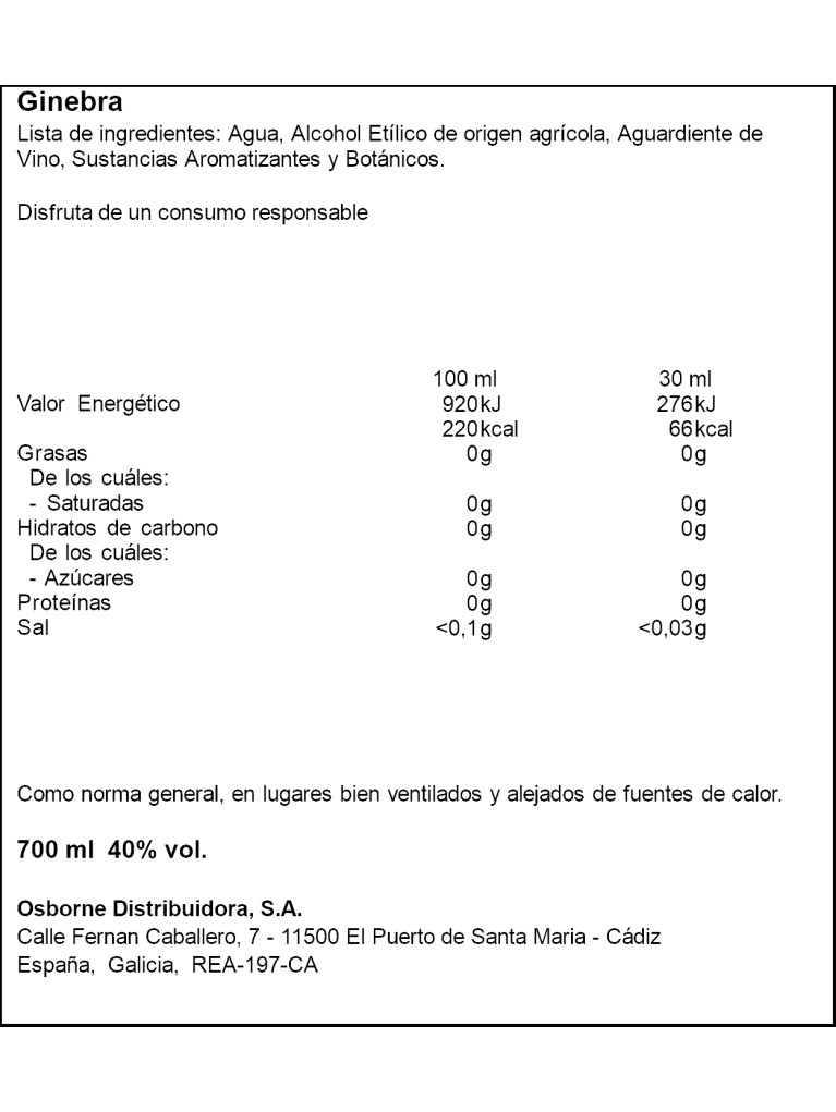 Ginebra Nordes Premium