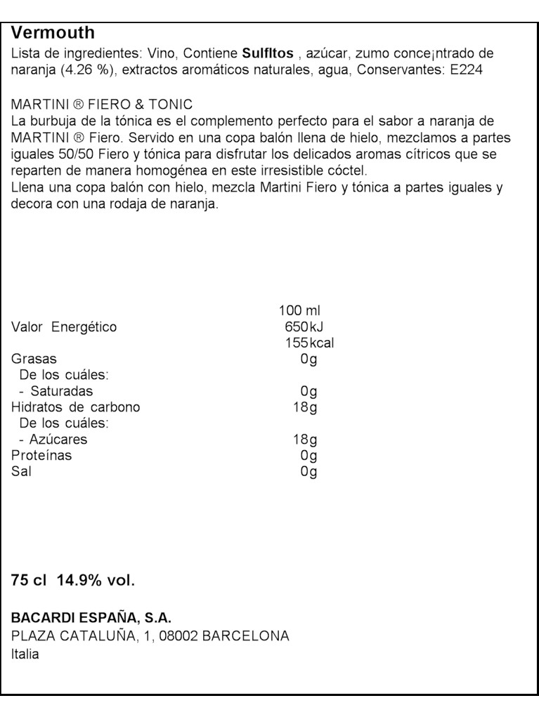 Martini Fiero 75cl