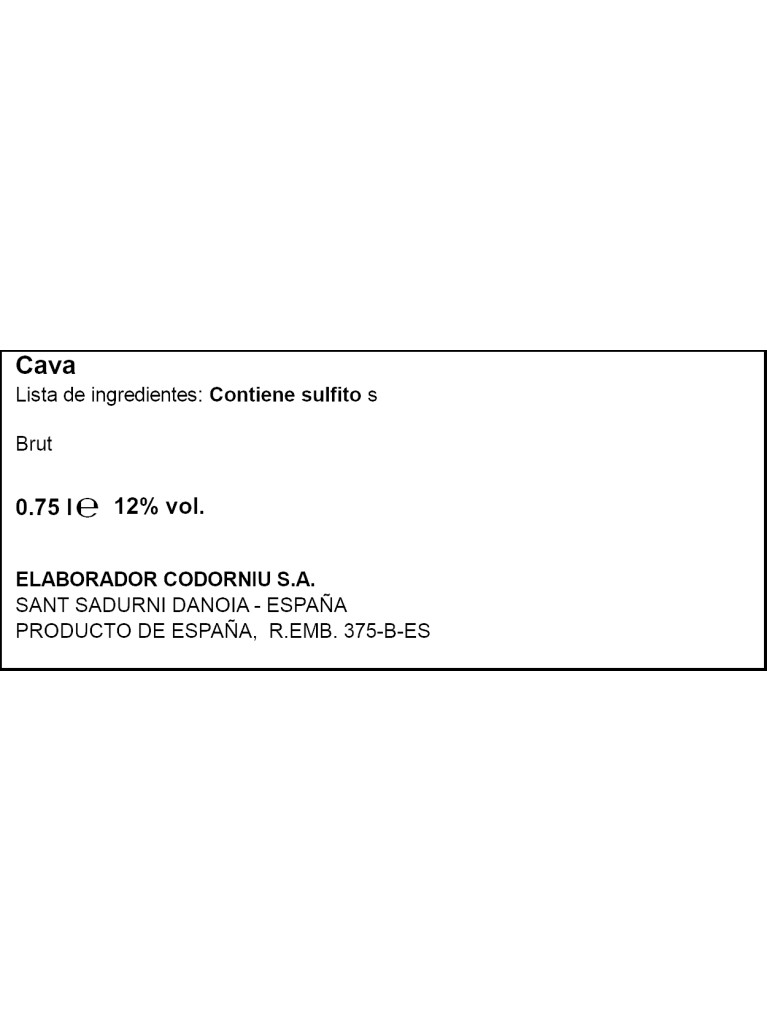 Cava Codorniu Non Plus Ultra Brut