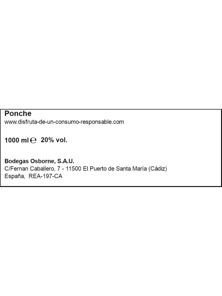 Licor Ponche Osborne 