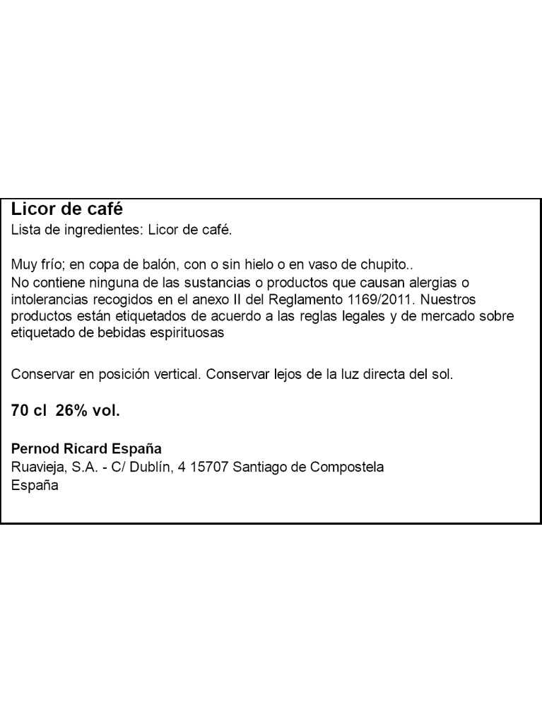 Licor Orujo Café Ruaviaja 