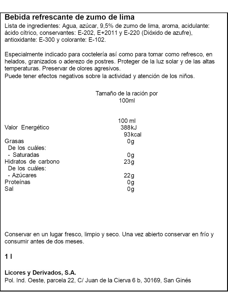 Jarabe Lima Reythor