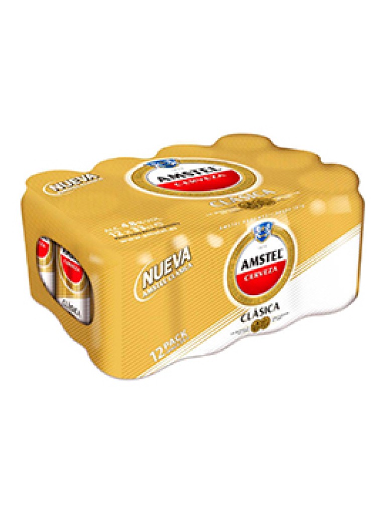 Cerveza Amstel Clasica Lata 33cl Pack 12 Unidades