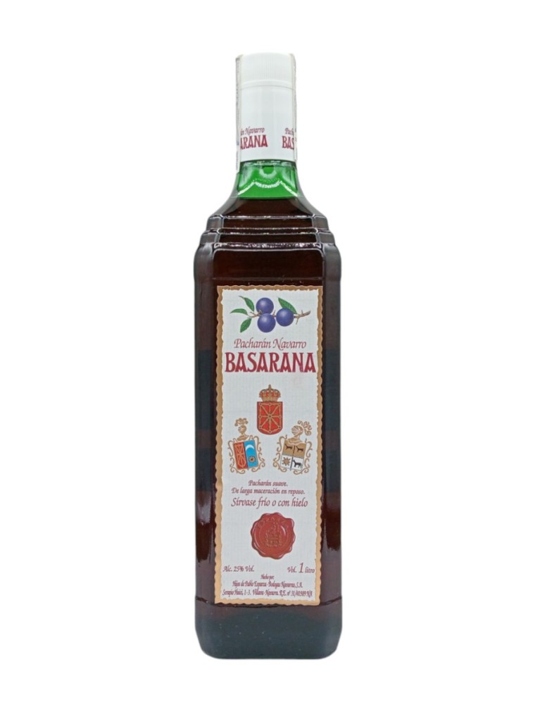 Licor Pacharán Basarana Etiqueta Blanca - Etiqueta deteriorada