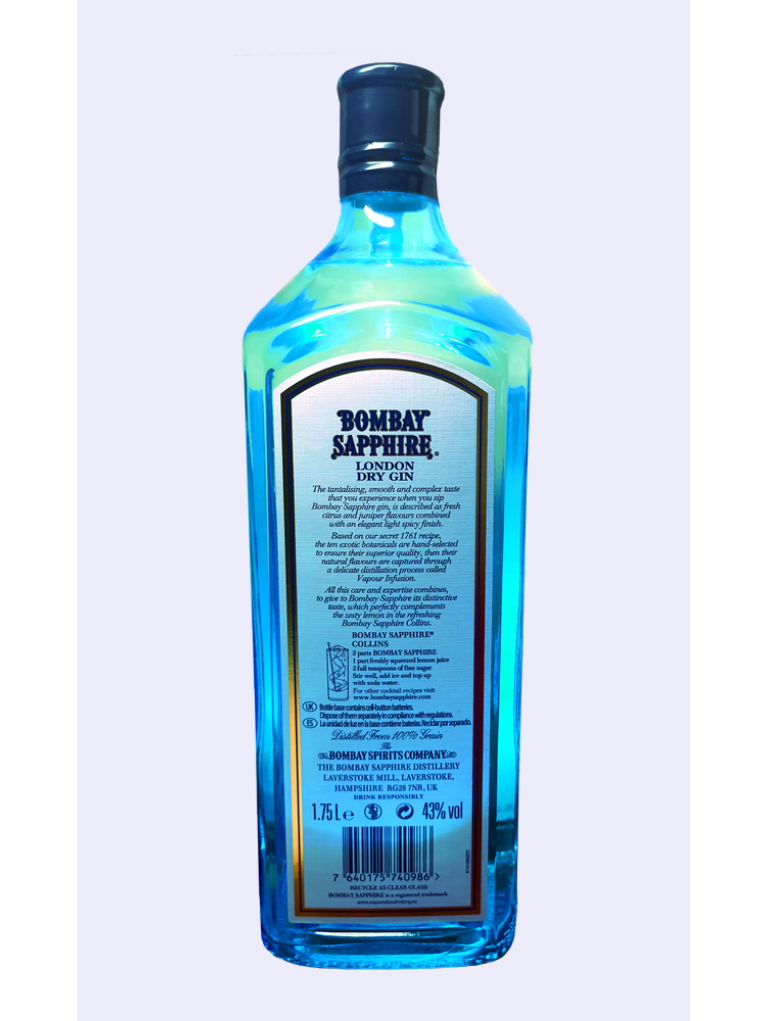Ginebra Bombay Saphire Iluminada