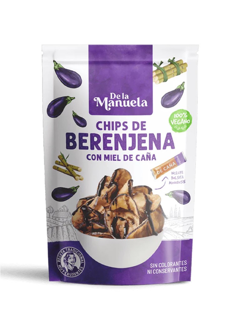 De La Manuela Chips de Berenjena con miel de caña 90g