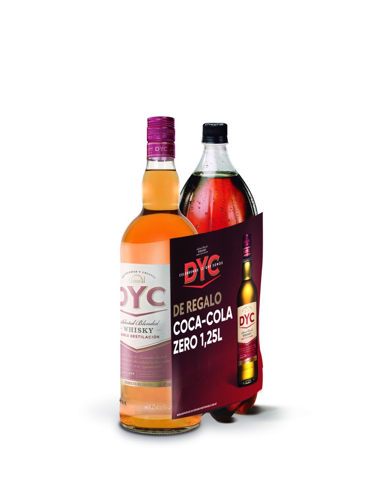 Whisky DYC 5 Años 1L + Coca Cola Zero 1.25L