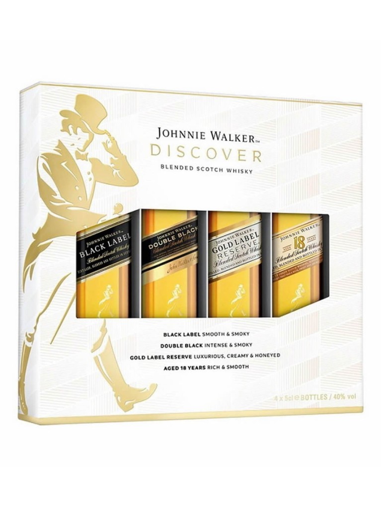 Miniaturas Whisky Johnnie Walker Discover 4x5cl