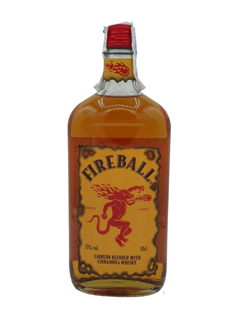 Licor Fireball Cinnamon Whisky - Etiqueta deteriorada
