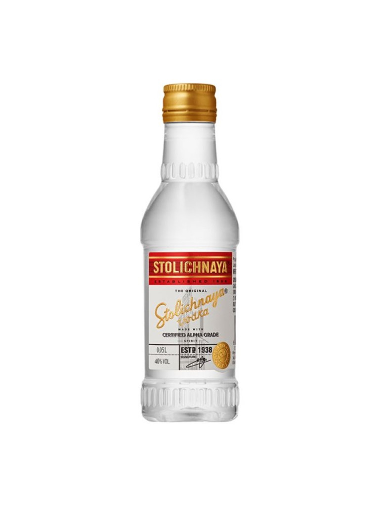 Miniatura Vodka Stolichnaya plástico 5cl