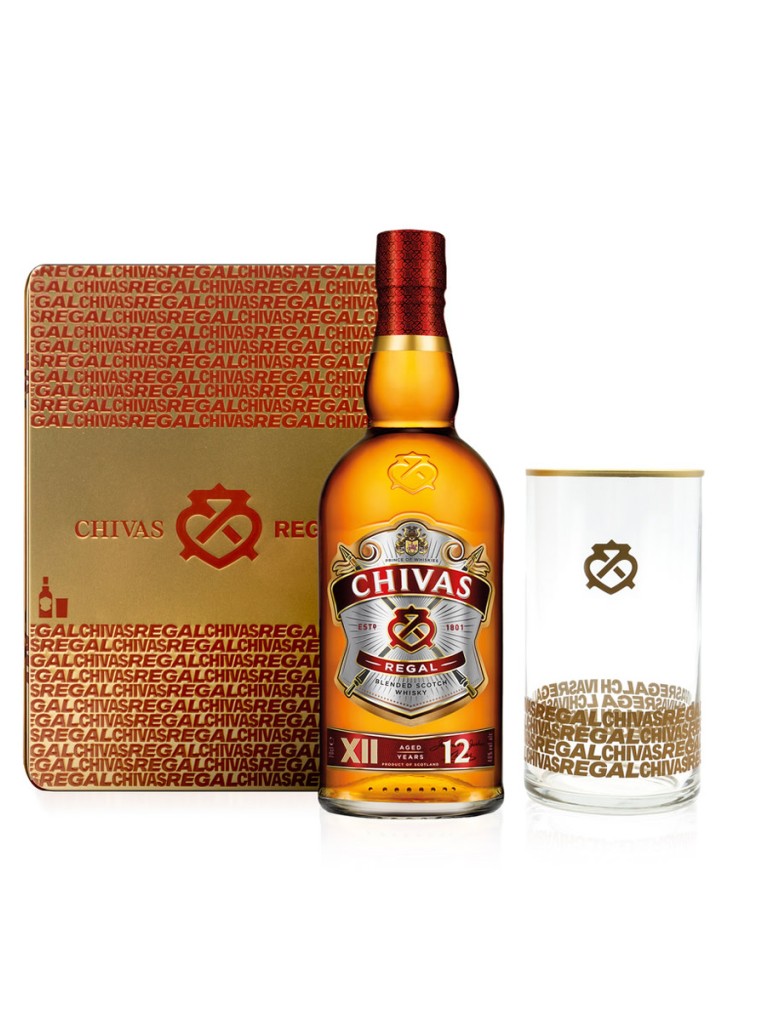 Whisky Chivas 12 Años 70cl + Lata + Vaso