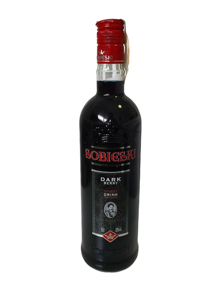 Vodka Sobieski Dark Berry - Etiqueta deteriorada.jpg