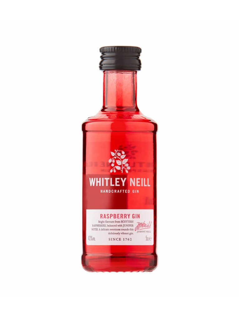 Miniatura Ginebra Whitley Neill Raspberry Gin 5cl