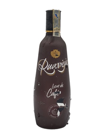 Licor Orujo Café Ruavieja - Etiqueta deteriorada